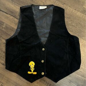 Vintage 1996 | Suede Tweety Bird Vest | Size M/L